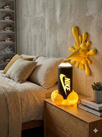 Introuvable en magasin Lampe Graffiti Pop Art Light Decor Jaune