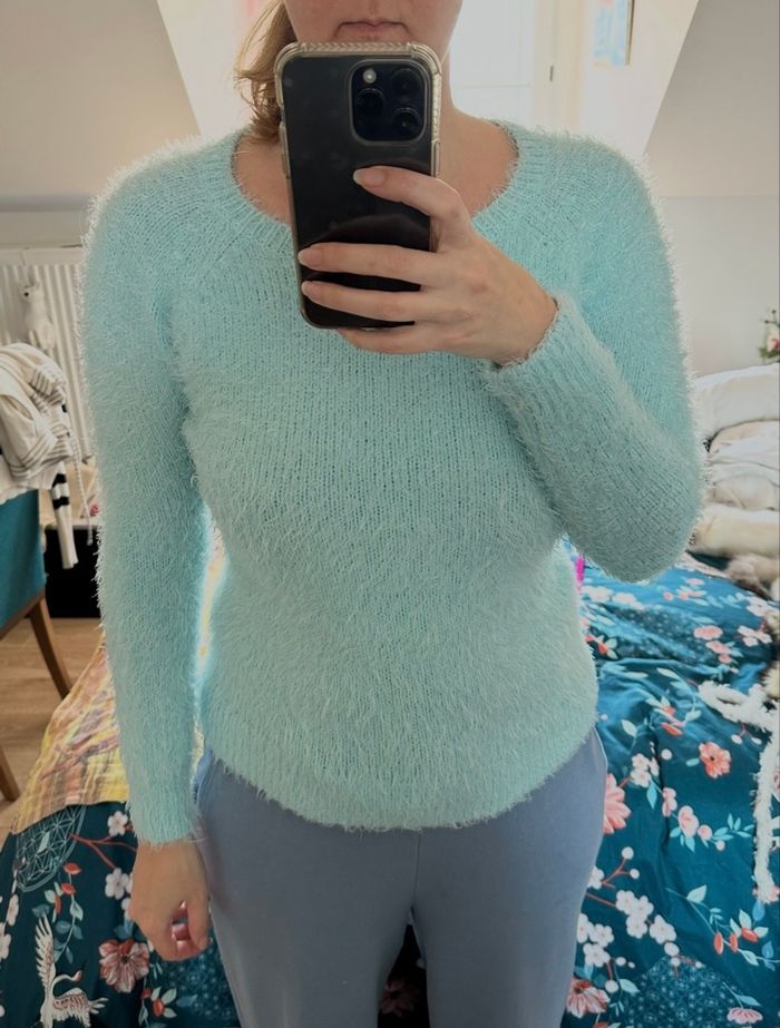 Pull turquoise - photo numéro 3