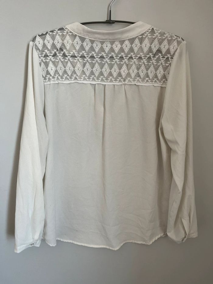Blouse blanche dentelle Emma & Ella - photo numéro 3