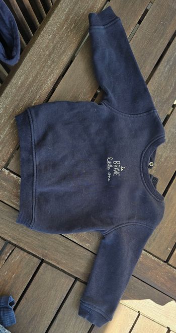 Sweat bleu 12 mois