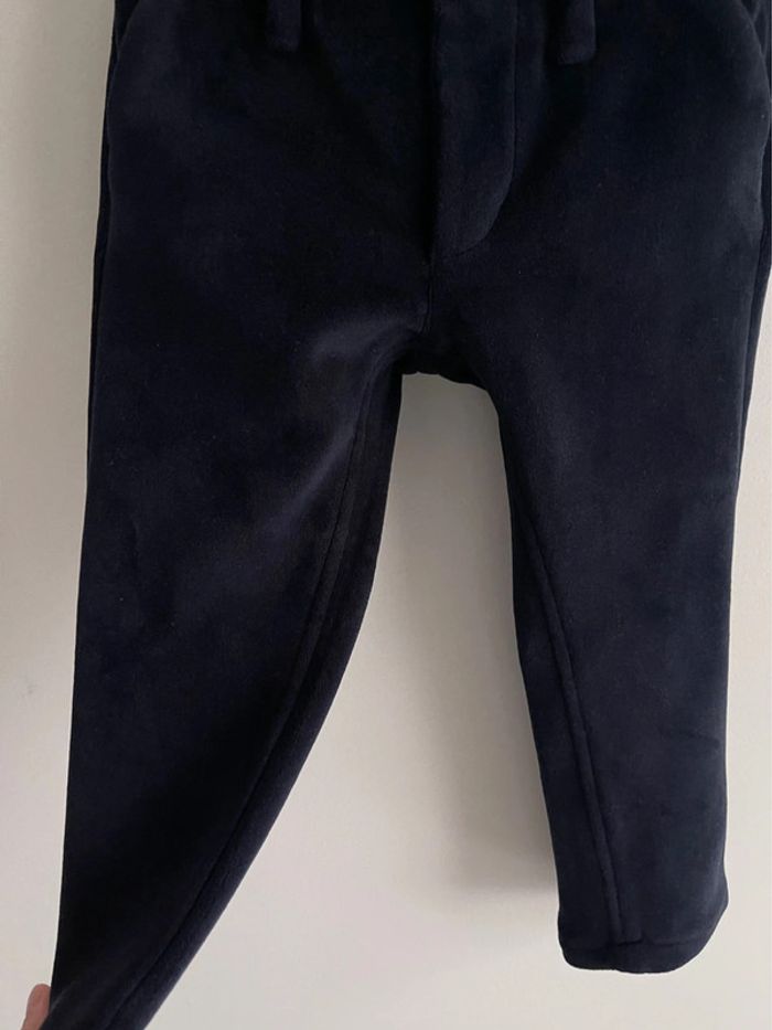 Somptueux pantalon en velours bleu marine de la marque italienne haut de gamme Hitch Hiker - photo numéro 2