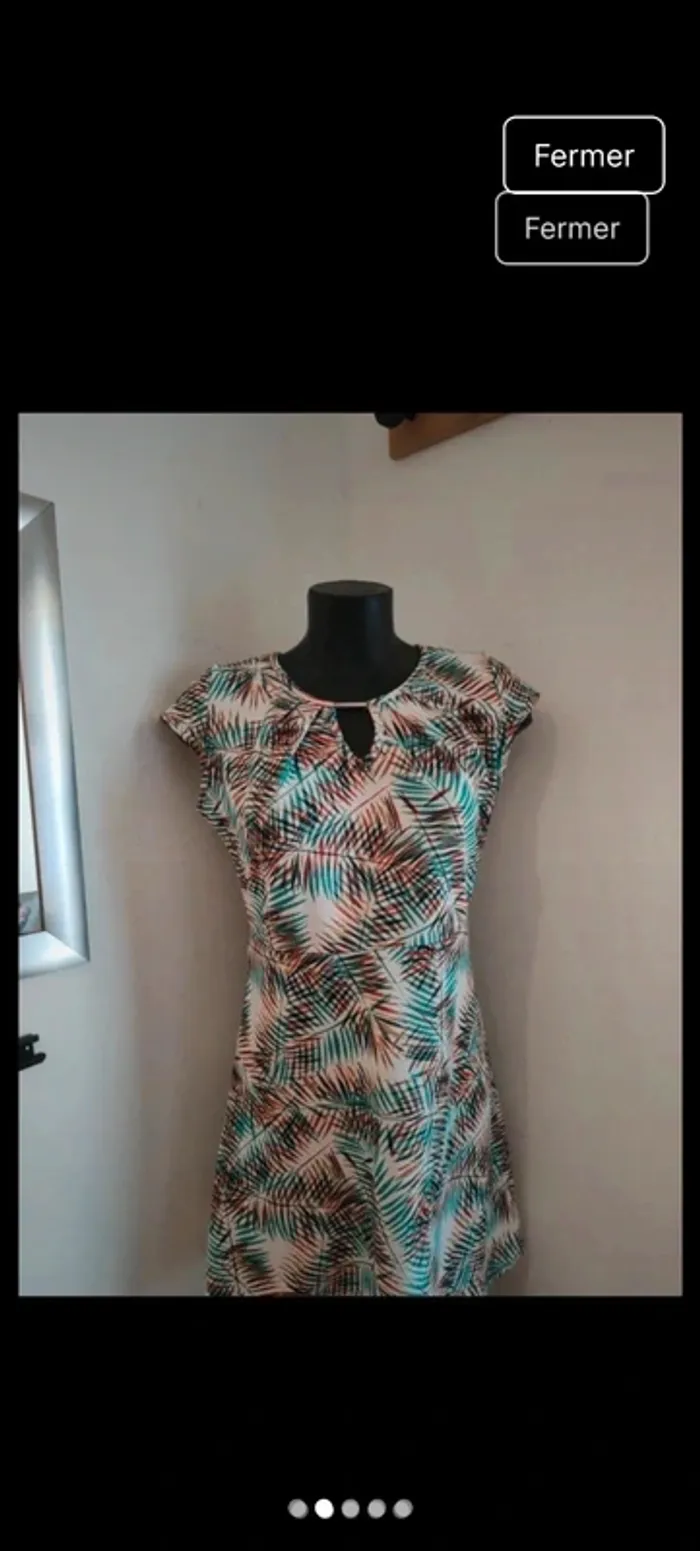 Robe midi taille 38 multicolore - photo numéro 2