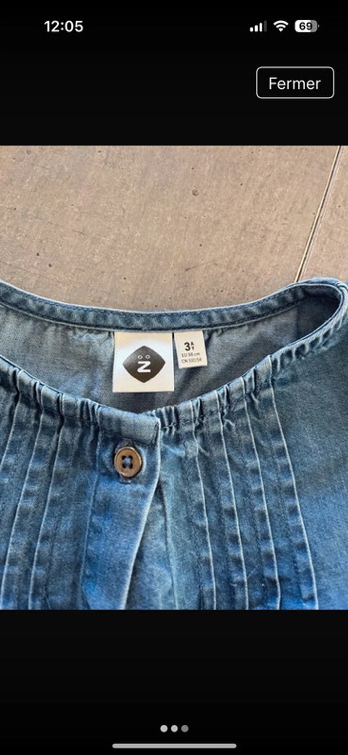 Combi short en jean - photo numéro 2