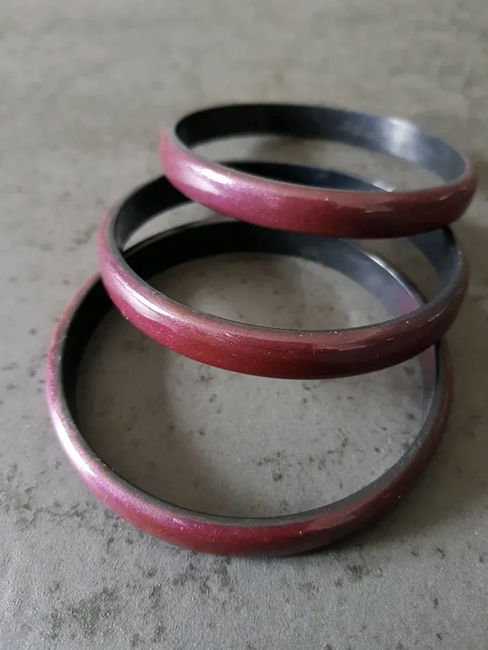 Ensemble 3 bracelets Bordeaux neufs