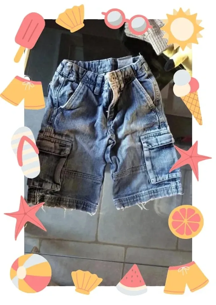 Short bermuda en jeans garçon 3 ans