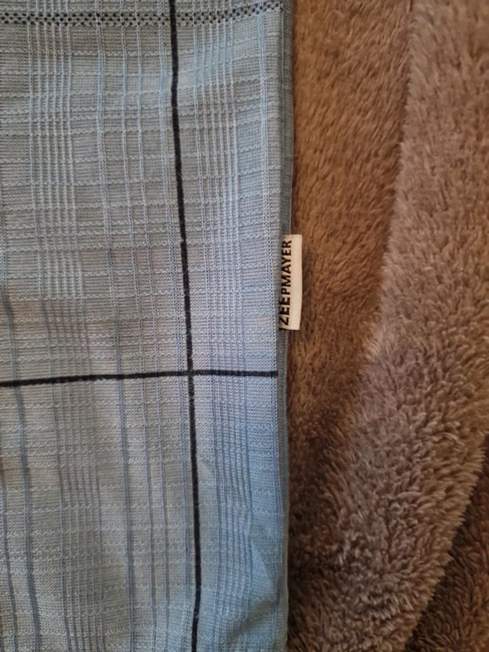Chemise manche courte bleu à liseré - photo numéro 4