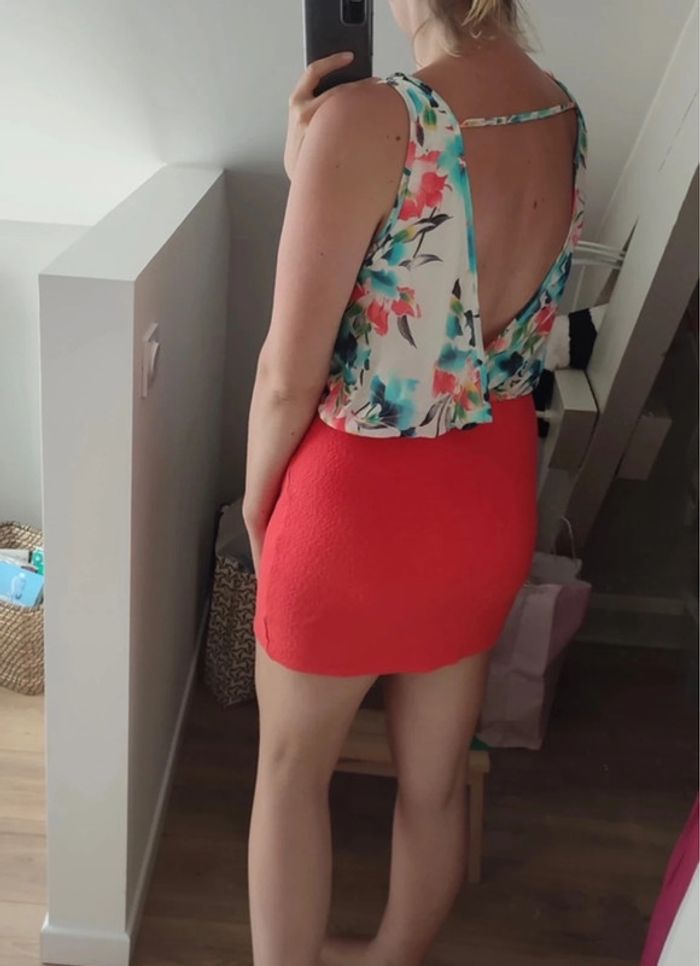 Robe fleurie Zara taille L - photo numéro 2