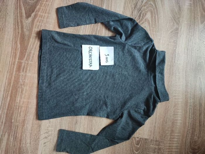 T-shirt manches longues col roulé