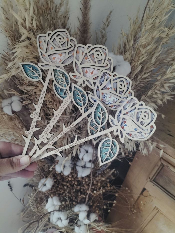 Rose en bois