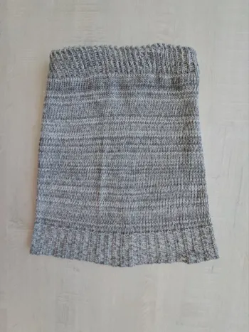 Mini Jupe tricot laine handmade fait main - taille XS - cintrée moulante - automne hiver printemps