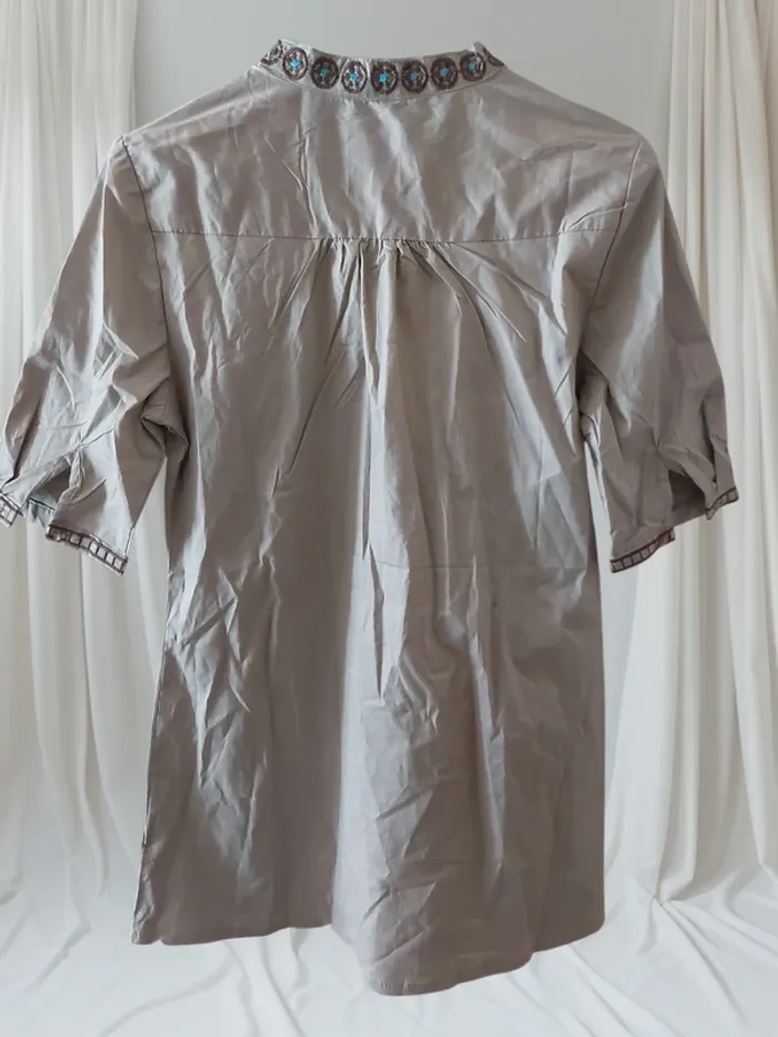 Blouse tunique ethnique a broderies -T.40- neuve - photo numéro 3