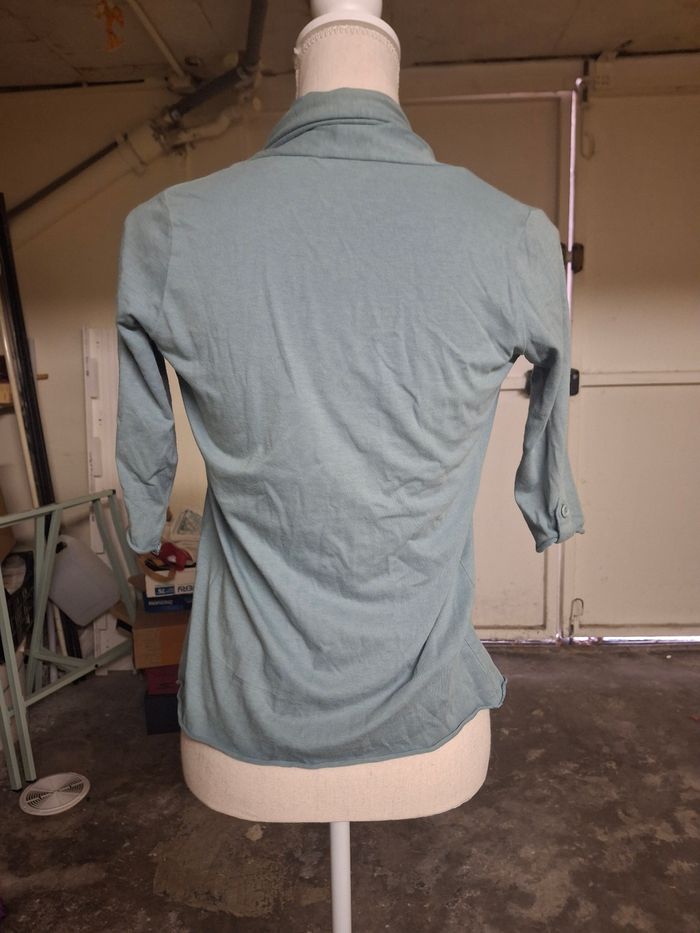Gilet fin gris bleuté - photo numéro 3