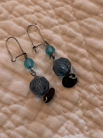 Boucles d’oreilles bleues