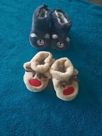 Chausson renne et ours