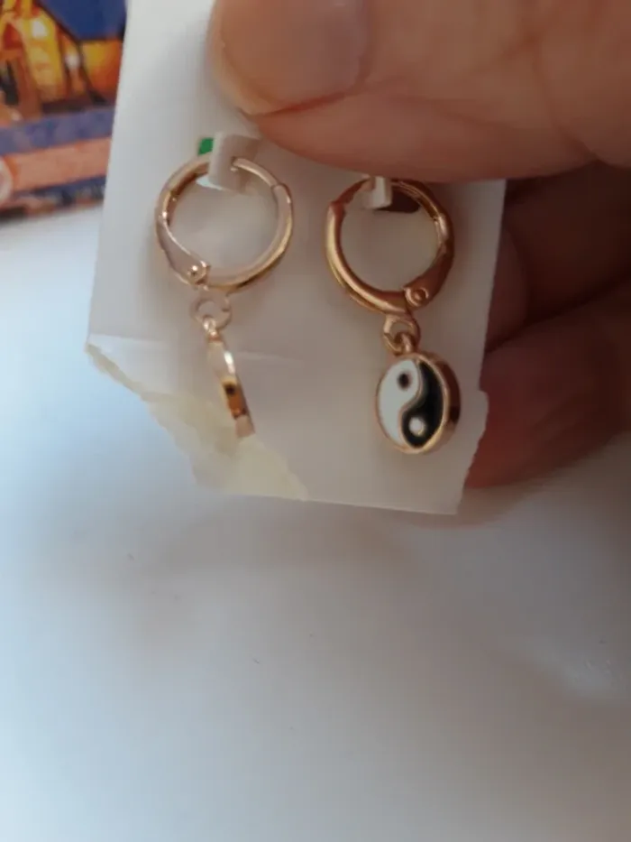 Petites créoles yin yang Balaboosté - photo numéro 4