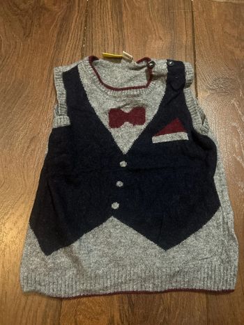 Pull sans manche en laine grise My Chicco 3 ans