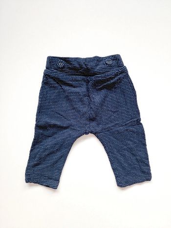 Kiabi - Pantalon bleu marine à pois blancs - Neuf ! (12 mois)