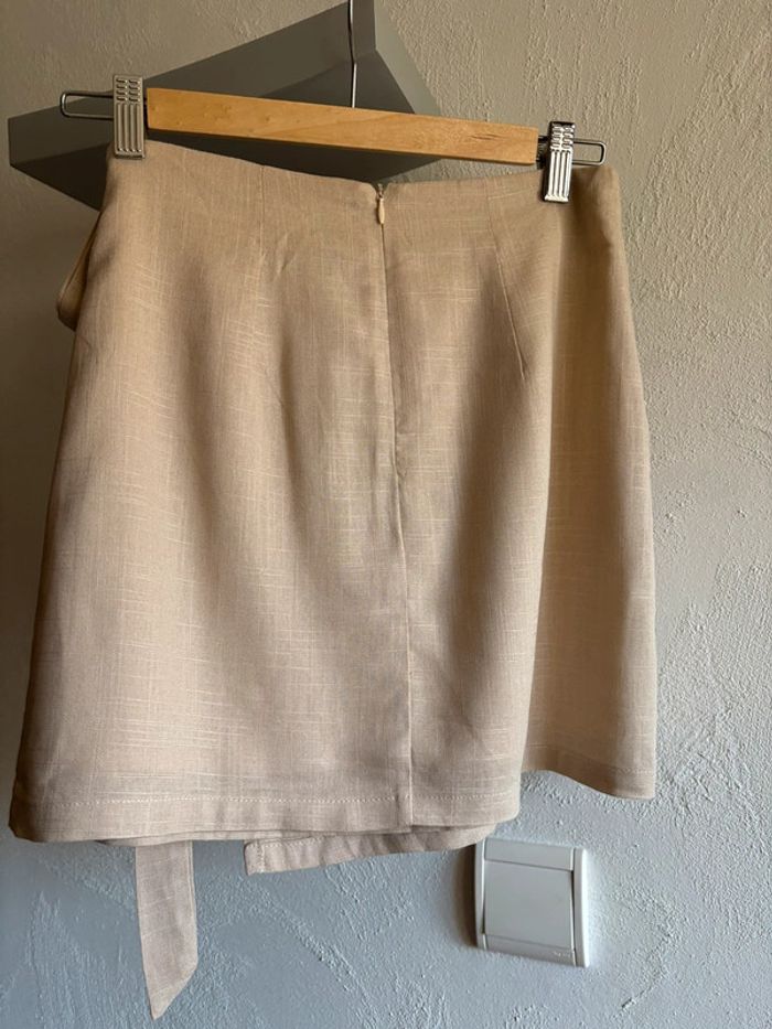Mini jupe Shein lin beige - photo numéro 3