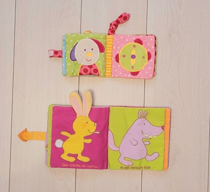 Lot de jouets d'éveil bébé fille peluches d'activités, livres en tissus,  hochet - photo numéro 3