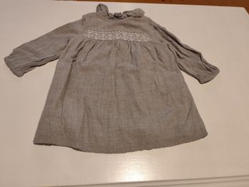 Robe grise bébé fille 12 mois