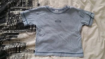 T shirt petit bateau 2 ans rayé bleu blanc