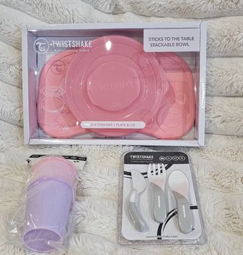 Ensemble repas rose Twistshake neuf