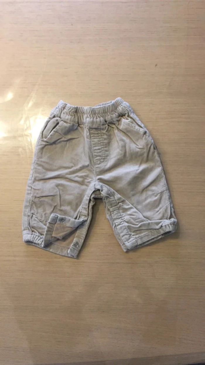 Pantalon en velours garçon beige 3 mois Kiabi