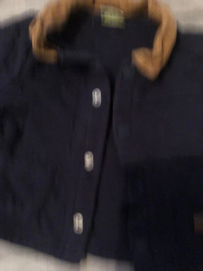 Veste bleu marine garçon 12 mois TB état - photo numéro 3