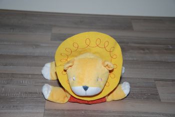 Doudou lion jaune, rayé rouge, orange, Ikéa, Blankie/Lovey/Newborn toy