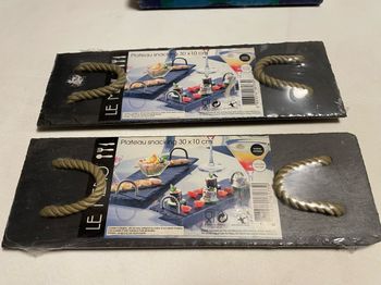 Deux plateaux Snacking en Ardoise