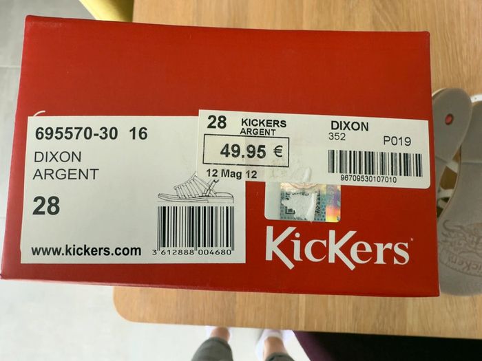 Sandales Kickers argent Dixon en 28 NEUVES - photo numéro 4