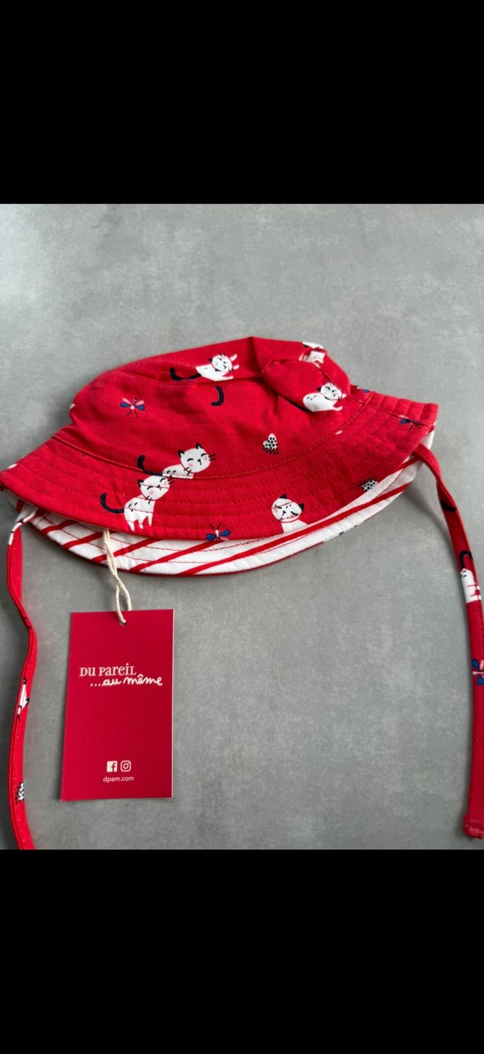 Chapeau avec ficelle mixte 1/3 mois - photo numéro 8