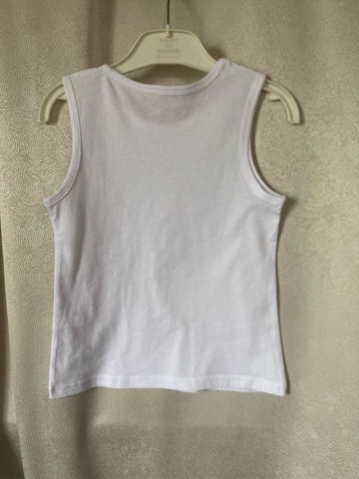 T-shirt débardeur coton blanc état neuf 4/5 cm - photo numéro 2