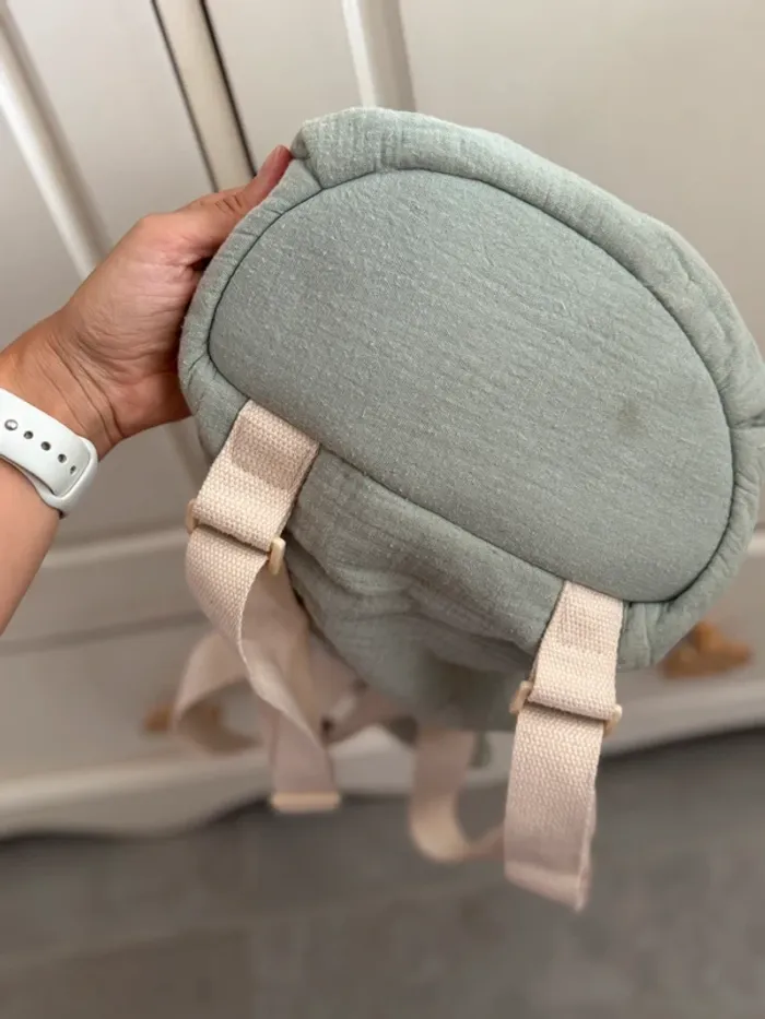 Sac à dos enfant couleur vert d’eau - photo numéro 5