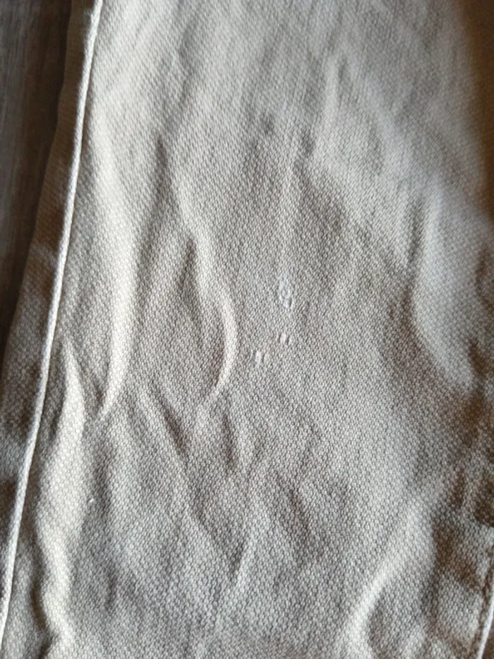 Pantalon style jean crème marron - photo numéro 3