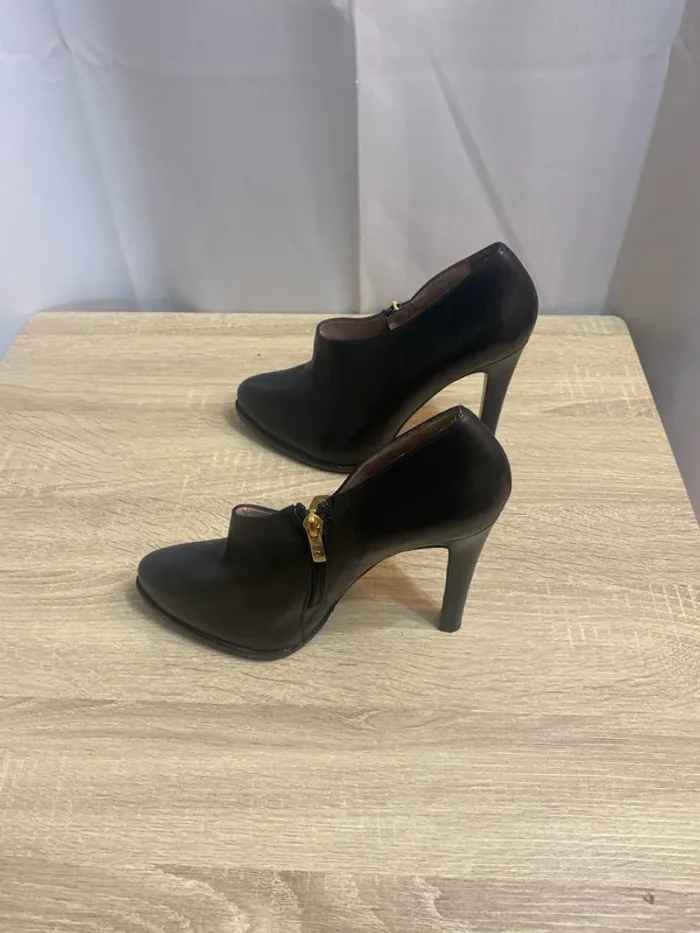 Bottines basses noir en cuir Pura Lopez taille 39 - n3p - photo numéro 2