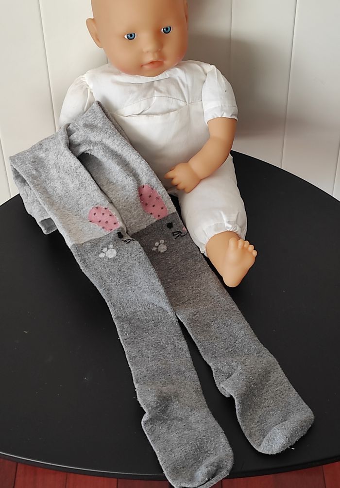 Collant coton épais fille 4-5 ans – motif lapin 🐇