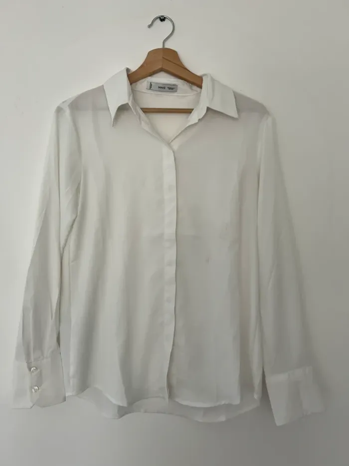 Chemise blanche basique femme Mango