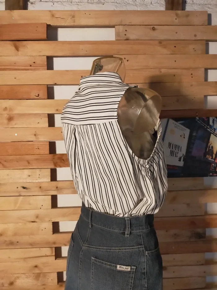 Débardeur rayé noir et blanc - photo numéro 3