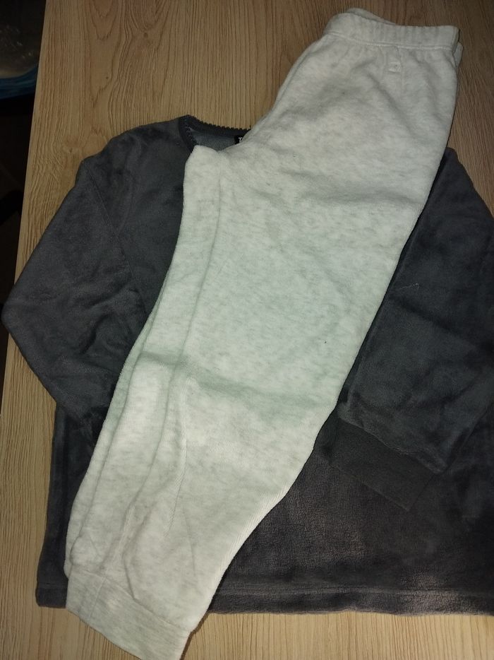 Pyjama parme et gris - photo numéro 3