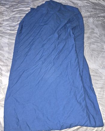 Drap housse bleu 90x190