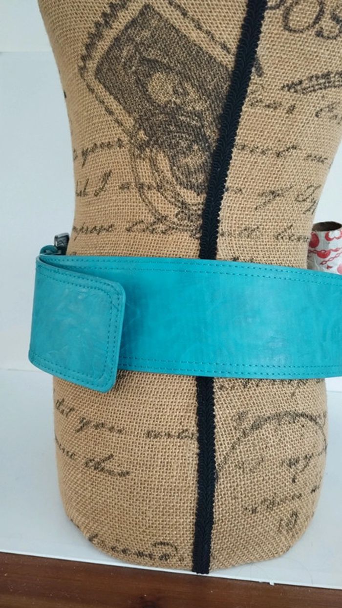 Ceinture large bleu 100 cm femme - photo numéro 5