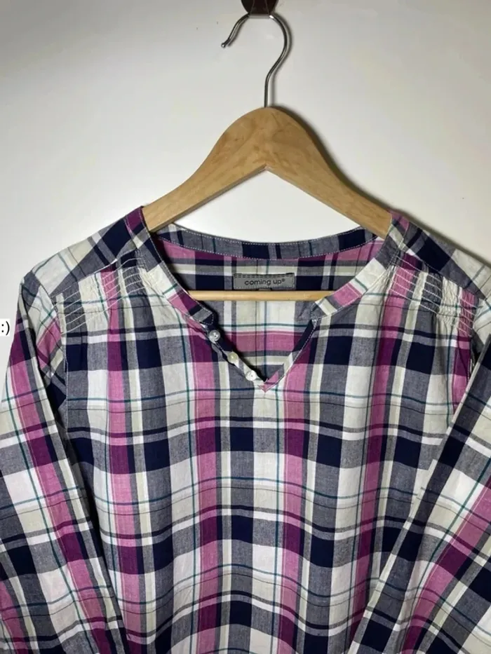 Blouse à carreaux femme en coton taille 44 / coming up - photo numéro 5