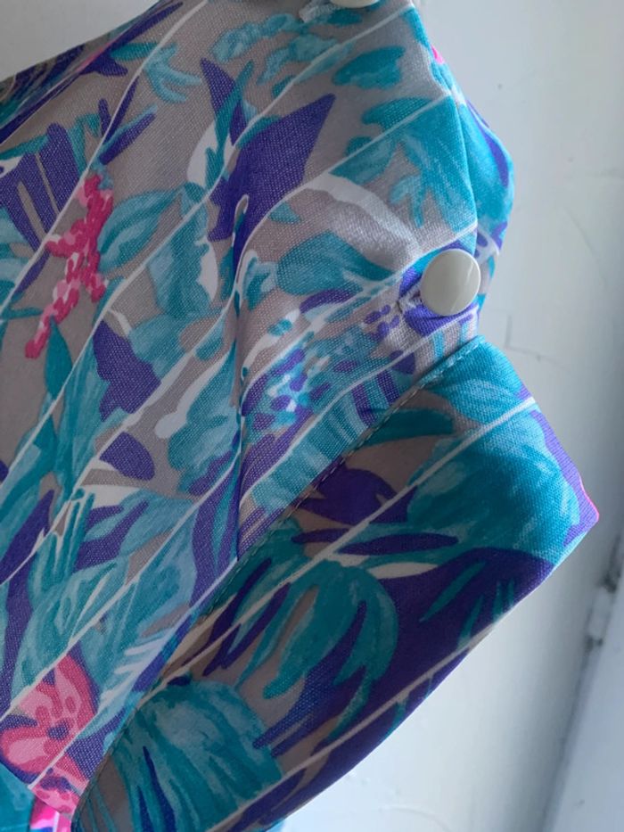 Robe fleurie vintage taille 40 manches courtes - photo numéro 7