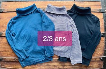 Lot de 3 t-shirt cols roulé
