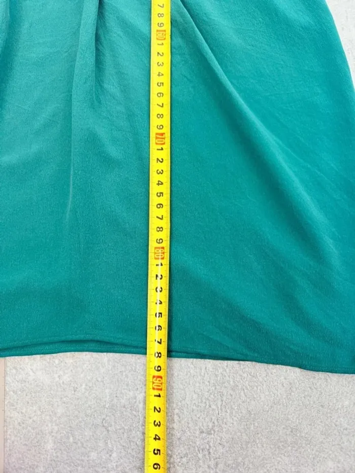 Robe en soie Comptoir des cotonniers turquoise taille 36 parfait état - photo numéro 10