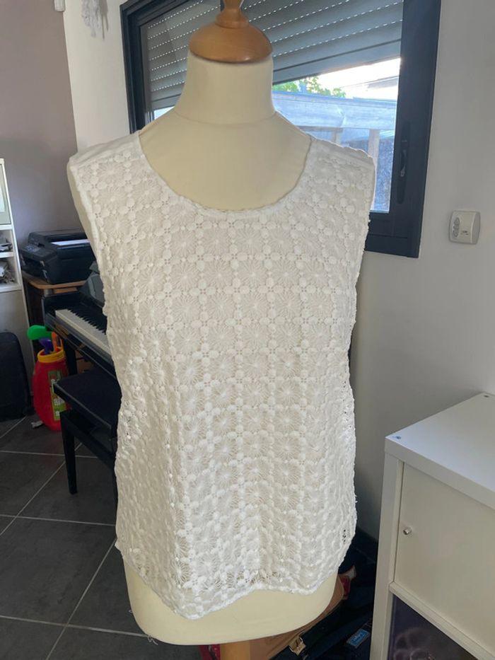Haut blanc sud express dentelle - photo numéro 2