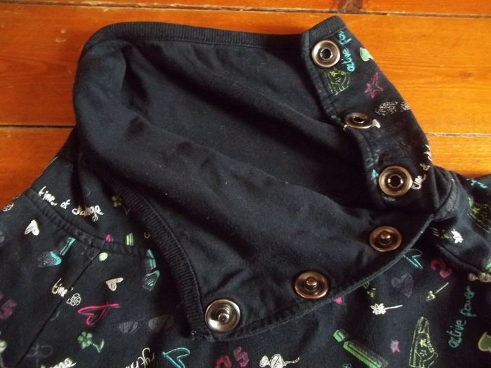 Sweat noir imprimé col montant Bilook 12 ans/152 cm (SW2) - photo numéro 3
