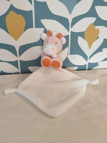 Doudou girafe cheval vache sucre d'orge