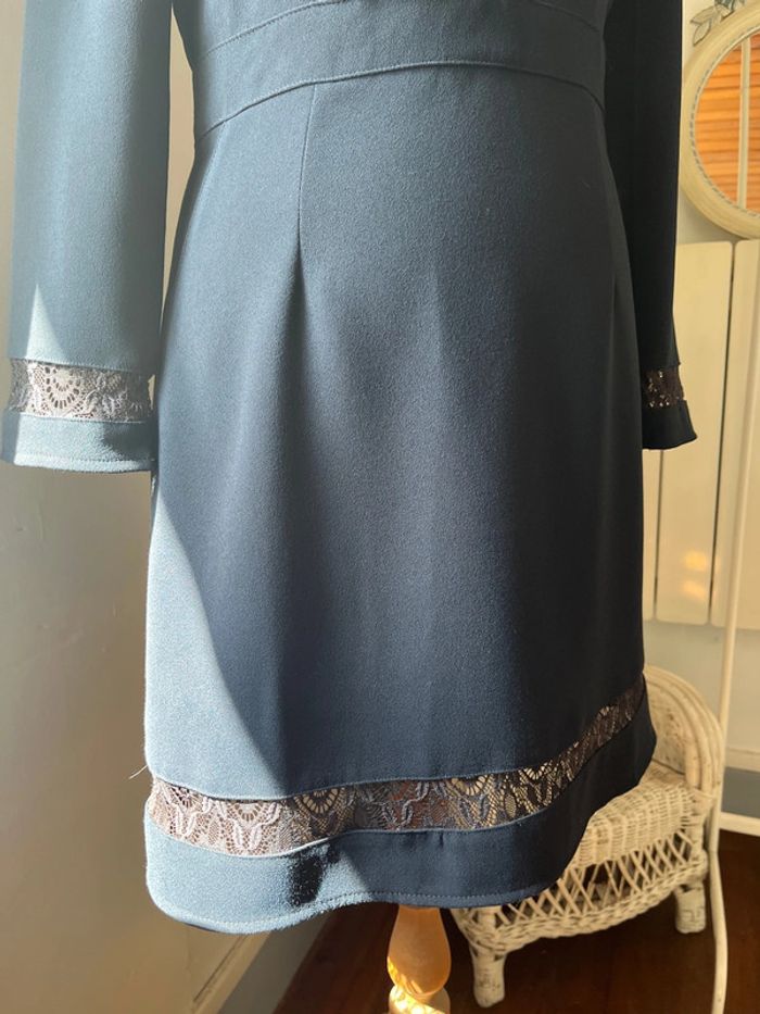 Robe chic bleue et dentelle La P’tite Étoile - taille 1 - photo numéro 5